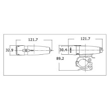 Priekinis dviračio žibintas 300lm, LED, USB, IPX5