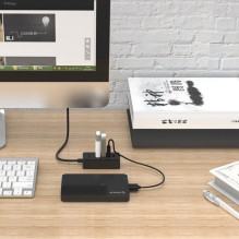 USB Hub - ORICO W5P-U3-030 4-Port USB 3.0 Hub Micro USB, Juodas