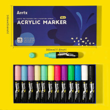 Acrylic markers - felt-tip pens ARRTX (12 colors)