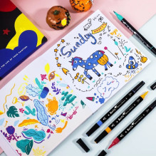 Acrylic markers - felt-tip pens ARRTX (24 colors)