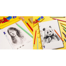 Pencils for sketches ARRTX, 4H, 3H, 2H, H, F, HB, B, 2B, 3B, 4B, 5B, 6B, 7B, 8B, 14 pcs