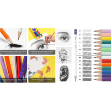 Sketching pencils ARRTX 2B, 14 pcs.