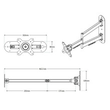 ARCTIC W1C 49' / 43' monitor wall mount with retractable arm ARCTIC W1C 49' / 43' monitor wall mount with retractable arm
