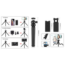 Blogger kit (LED lamp, flexible tripod, phone holder and microphone).