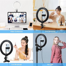 LED ring lamp 26cm With phone holder and clip LED ring lamp 26cm With phone holder and clip