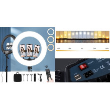 LED Žiedinė Lempa 45cm, 2.1m Aukštis LED Žiedinė Lempa 45cm, 2.1m Aukštis