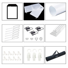 Photography box with LED lighting, 200x120x80cm