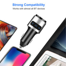 FM modulator for car BC41 (USB 2.0, USB 3.0, QC, hands-free)