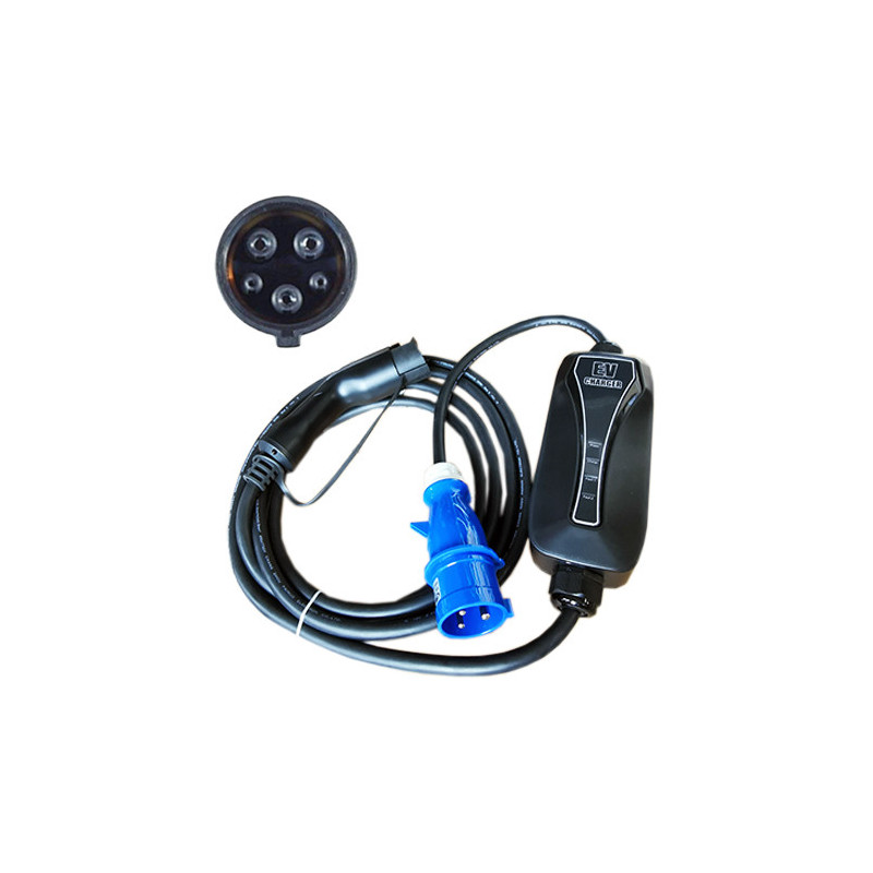 Portable electric vehicle charger Type 1 - CEE, 6-32A, 7.2kW, 1-phase, 5m