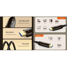 Optical cable HDMI - HDMI, AOC, 8K, 60Hz, 50m, 48Gbps, 2.1 ver Optical cable HDMI - HDMI, AOC, 8K, 60Hz, 50m, 48Gbps, 2.1 ver