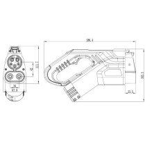 Electric vehicle plug Duosida CCS 1, 200A, 3-phase