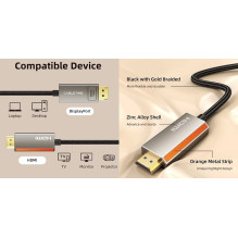 Cable DisplayPort - HDMI, 8K, 3m, 2.1