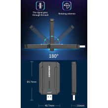 Wireless USB adapter, Wi-Fi6, 5374Mbps, 2.4GHz, 5GHz, 6GHz, USB3.0. Wireless USB adapter, Wi-Fi6, 5374Mbps, 2.4GHz, 5GHz, 6GHz, USB3.0.