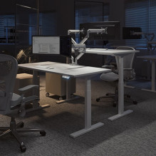Professional Height Adjustable Table, 139cm X 68cm, Grey