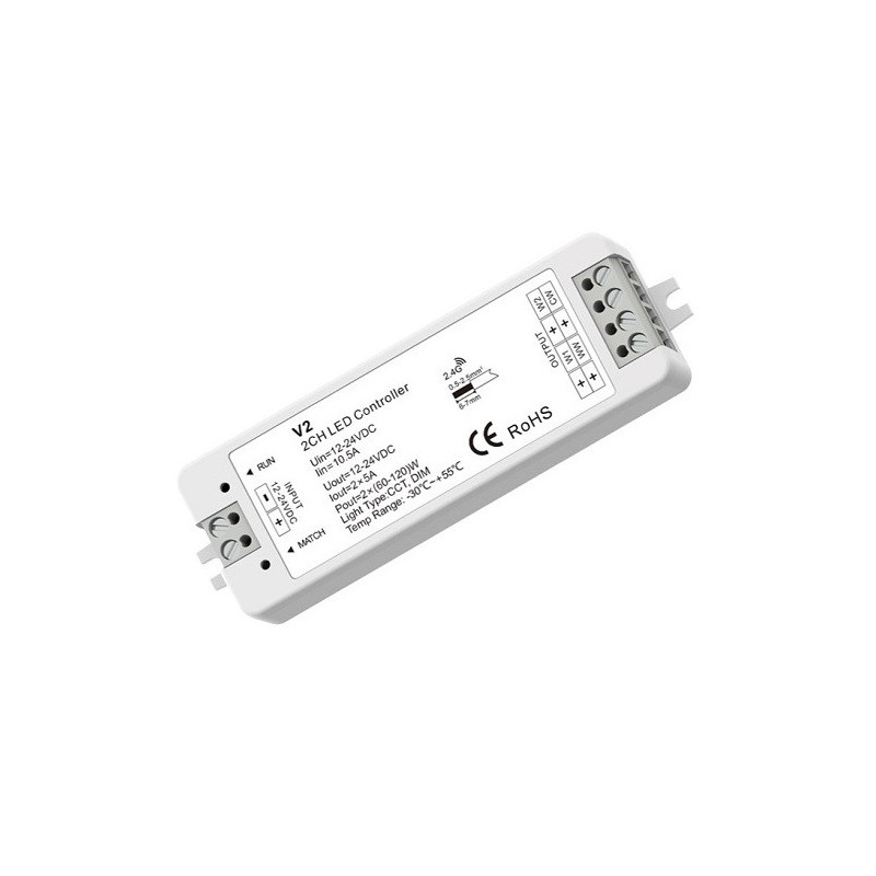 V2 controller-receiver 12-24V, 2x5A