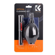 Objektyvų Valymo Rinkinys - K&amp;F Concept 3-in-1 ("Kriaušė", mikropluošto šluostė, valymo pieštukas)