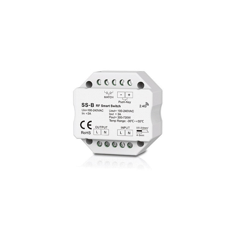 SS-B single channel 230V controller without dimming function + Push Key