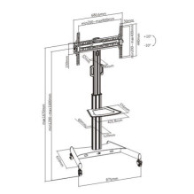 Mobilus 32"-65" televizoriaus stovas