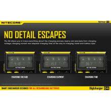Nitecore Digicharger D4 EU Baterijų įkroviklis Nitecore Digicharger D4 EU Baterijų įkroviklis