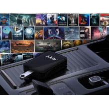 CarPlay wireless adapter for iPhone and Android phones with multimedia player