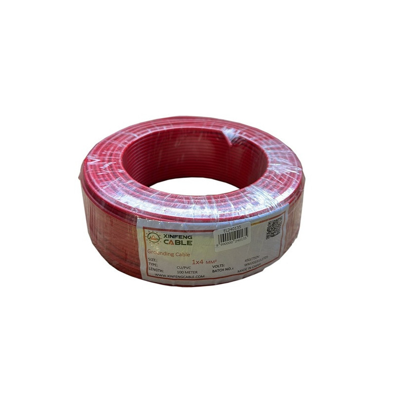 Grounding cable, copper, monolithic, 4 mm2, 100m