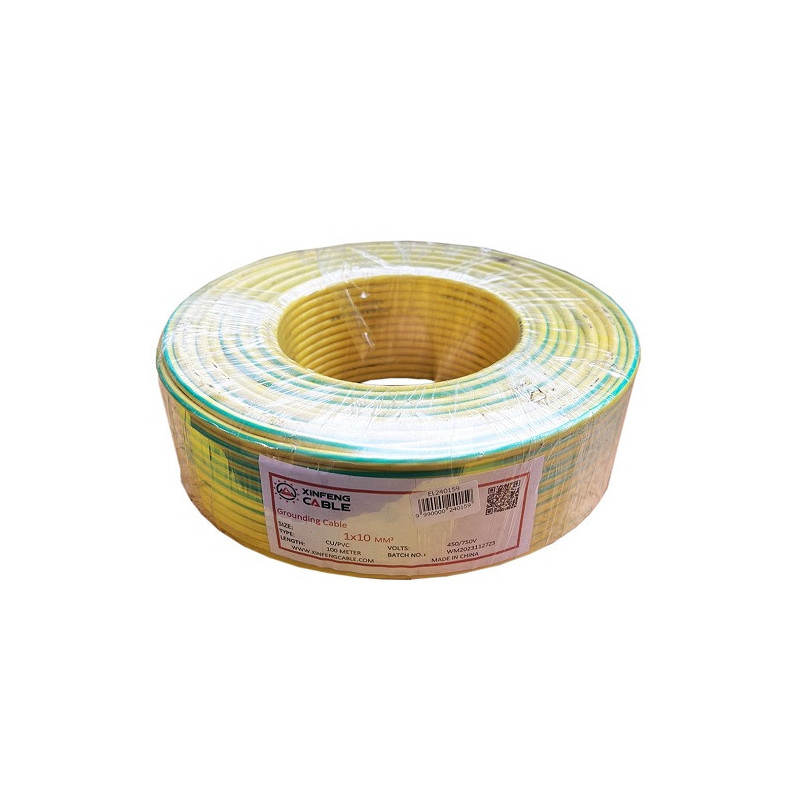 Grounding cable, copper, monolithic, 10 mm2, 100m