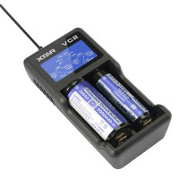 Akumuliatoriaus Įkroviklis - XTAR VC2 Dual Lithium-Ion USB Įkroviklis su LCD Ekranu Akumuliatoriaus Įkroviklis - XTAR VC2 Dual Lithium-Ion USB Įkroviklis su LCD Ekranu