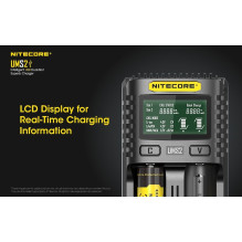 Nitecore UMS2 Intelligent USB Superb Baterijų įkroviklis Nitecore UMS2 Intelligent USB Superb Baterijų įkroviklis