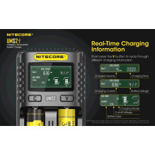 Nitecore UMS2 Intelligent USB Superb Baterijų įkroviklis Nitecore UMS2 Intelligent USB Superb Baterijų įkroviklis
