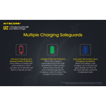 Nitecore UI2 Portable Dual-slot USB Baterijų įkroviklis Nitecore UI2 Portable Dual-slot USB Baterijų įkroviklis