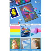Minkštų pastelių rinkinys ARRTX, 72 spalvų
