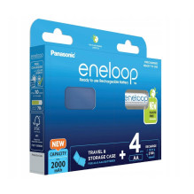 Akumuliatorius - PANASONIC ENELOOP AA 2000 mAh 4 vnt. + dėklas Akumuliatorius - PANASONIC ENELOOP AA 2000 mAh 4 vnt. + dėklas