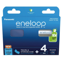 Akumuliatorius - PANASONIC ENELOOP AA 2000 mAh 4 vnt. + dėklas Akumuliatorius - PANASONIC ENELOOP AA 2000 mAh 4 vnt. + dėklas
