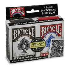 Bicycle Rider Standard Four Card Deck (Black and Red)