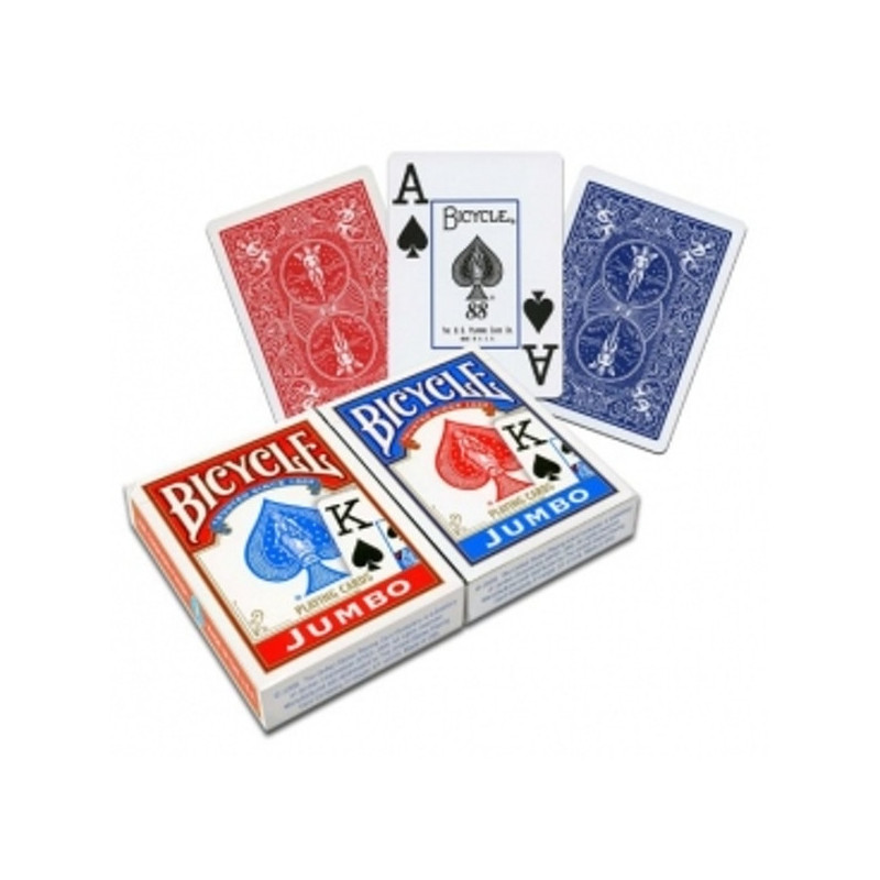 Bicycle Jumbo Blister Pack 2 Kortų Kaladės (Mėlynos Ir Raudonos)