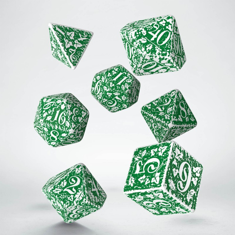 Forest Tundra Dice Set Green and White