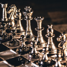 Manopoulos Classic Metal Staunton Chess Set 28x28cm With Pieces
