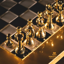 Manopoulos Classic Metal Staunton Chess Set 28x28cm With Pieces