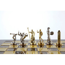 Discus Thrower Metal Chess Set With 36cm Chess Board Manopoulos Discus Thrower Metal Chess Set With 36cm Chess Board Manopoulos
