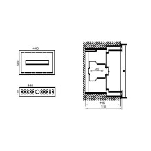 Distribution Panel Tibox 440x300x115mm 1x16mod., Ip54, Flush-mounted