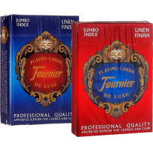 Fournier 818 Linen Finish Pokerio Kortos (Raudona)