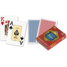 Fournier 818 Linen Finish Pokerio Kortos (Raudona)