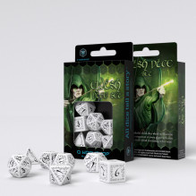 Elvish Kauliukų Rinkinys Baltos Ir Juodos Spalvos
