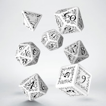 Elvish Kauliukų Rinkinys Baltos Ir Juodos Spalvos