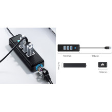 Adapter ORICO PW3UR-U3, 3x USB and 1x RJ45 Adapter ORICO PW3UR-U3, 3x USB and 1x RJ45