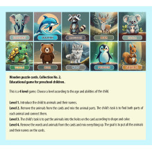 Fantasy Puzzles Educational Wooden Puzzle (Animal Collection No. 2) (EN)