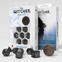 The Witcher Yennefer The Obsidian Star Dice Set (Black and Silver)