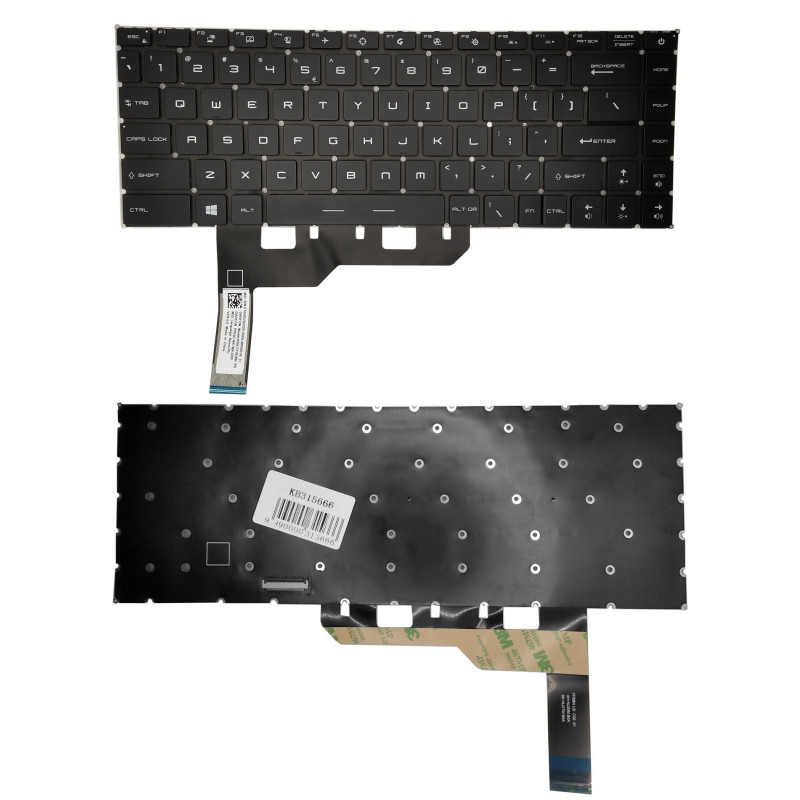 Klaviatūra MSI Ge66, Su Pašvietimu (us)