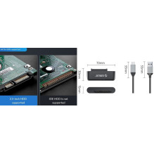 Adapter 2.5' SATA - USB 3.0 Orico UTS3-3A With 1m Cable Adapter 2.5' SATA - USB 3.0 Orico UTS3-3A With 1m Cable