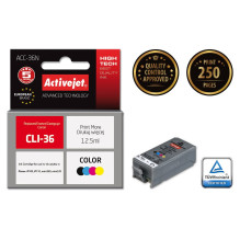 Rašalo kasetė - Activejet ACC-36N suderinama su Canon CLI-36, 12.5 ml, spalvota Rašalo kasetė - Activejet ACC-36N suderinama su Canon CLI-36, 12.5 ml, spalvota